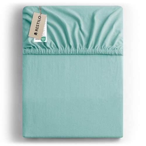 Jerseylagen RESTILO Amber - turkis, 140-160 x 200 cm