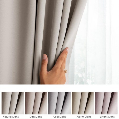 Mørklægningsgardin RESTILO BLACKOUT 140 x 270 cm - lys beige