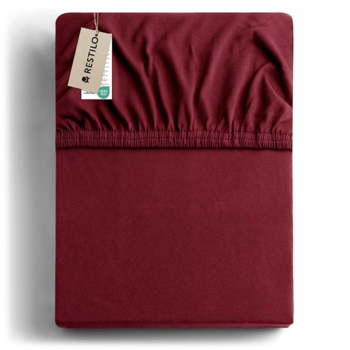 Jerseylagen RESTILO Amber - bordeaux 140-160x200 cm