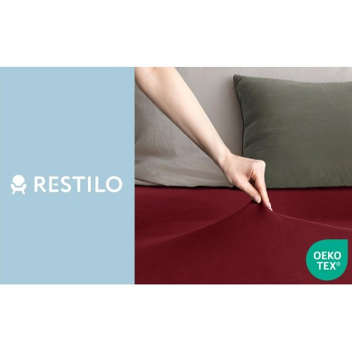 Jerseylagen RESTILO Amber - bordeaux 140-160x200 cm