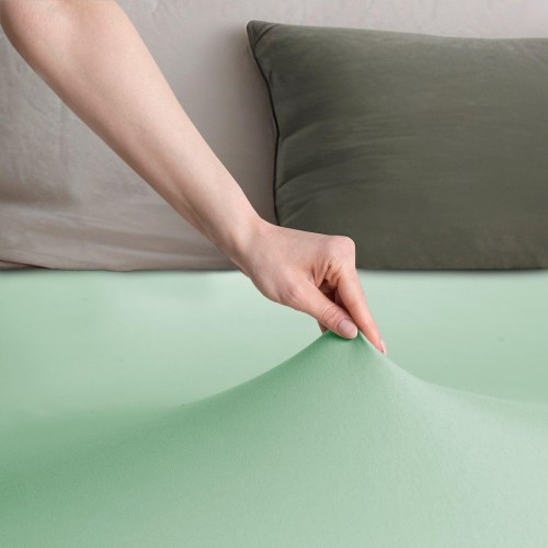 Jersey faconlagen RESTILO Amber - mintgrøn 140-160x200 cm