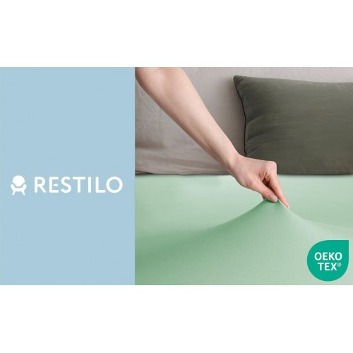 Jersey spændelagen RESTILO Amber - mintgrøn 220-240 x 220 cm