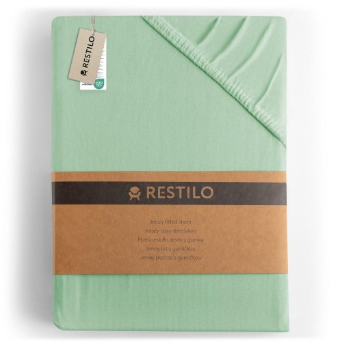 Jersey faconlagen RESTILO Amber - mintgrøn 80-90x200 cm