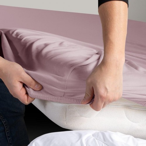 Jerseylagen RESTILO Amber - lilla 200-220x200 cm