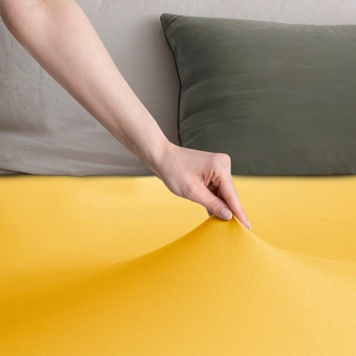 Faconlagen RESTILO Amber jersey 120-140x200 cm - gul