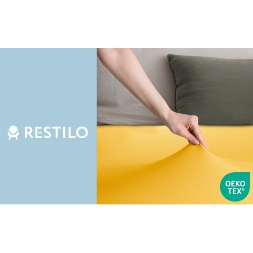 Jersey kuvertlagen RESTILO Amber - gul 140-160 x 200 cm