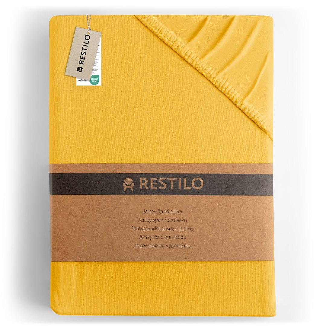 Jerseylagen RESTILO Amber - gul 220-240 x 220 cm