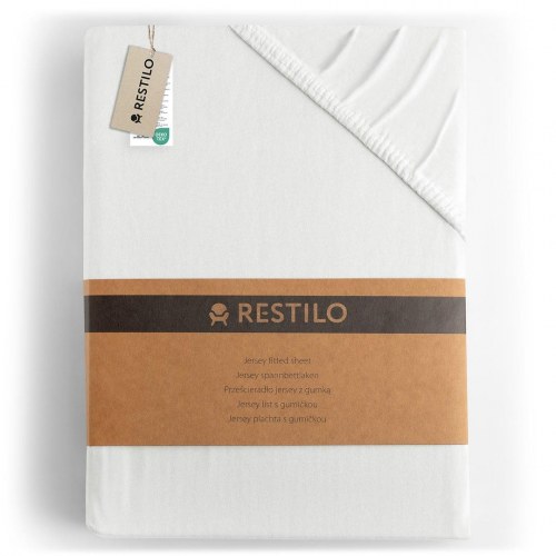 Jersey faconlagen RESTILO Amber - hvid 120-140x200 cm