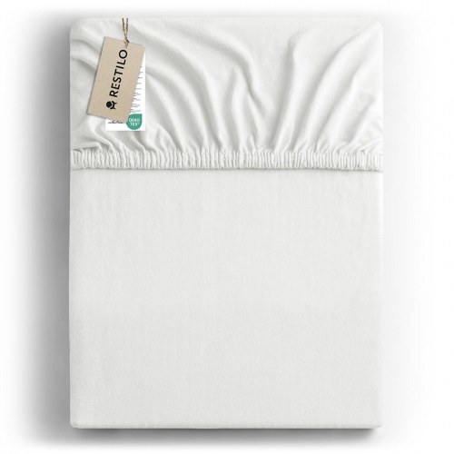 Jerseylagen RESTILO Amber - hvid, 160-180 x 200 cm