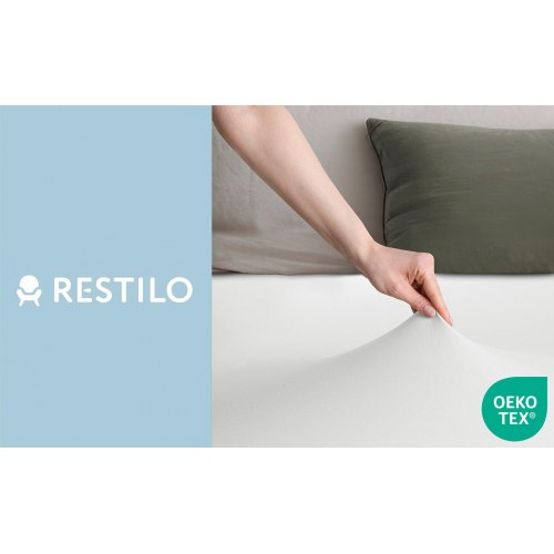 Jerseylagen RESTILO Amber - hvid, 160-180 x 200 cm