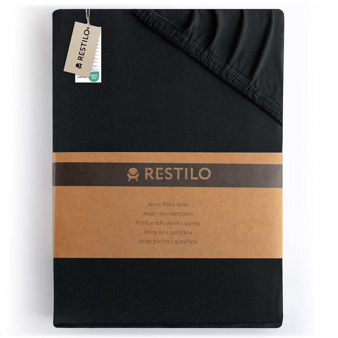 Jerseylagen RESTILO Amber - sort 80-90x200 cm