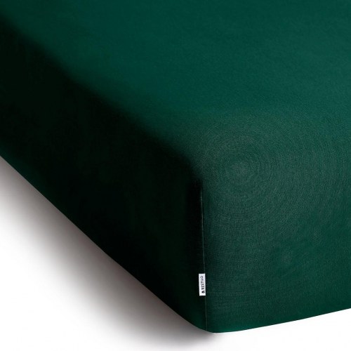 Jersey spændelagen RESTILO Amber - flaskegrøn 160-180x200 cm