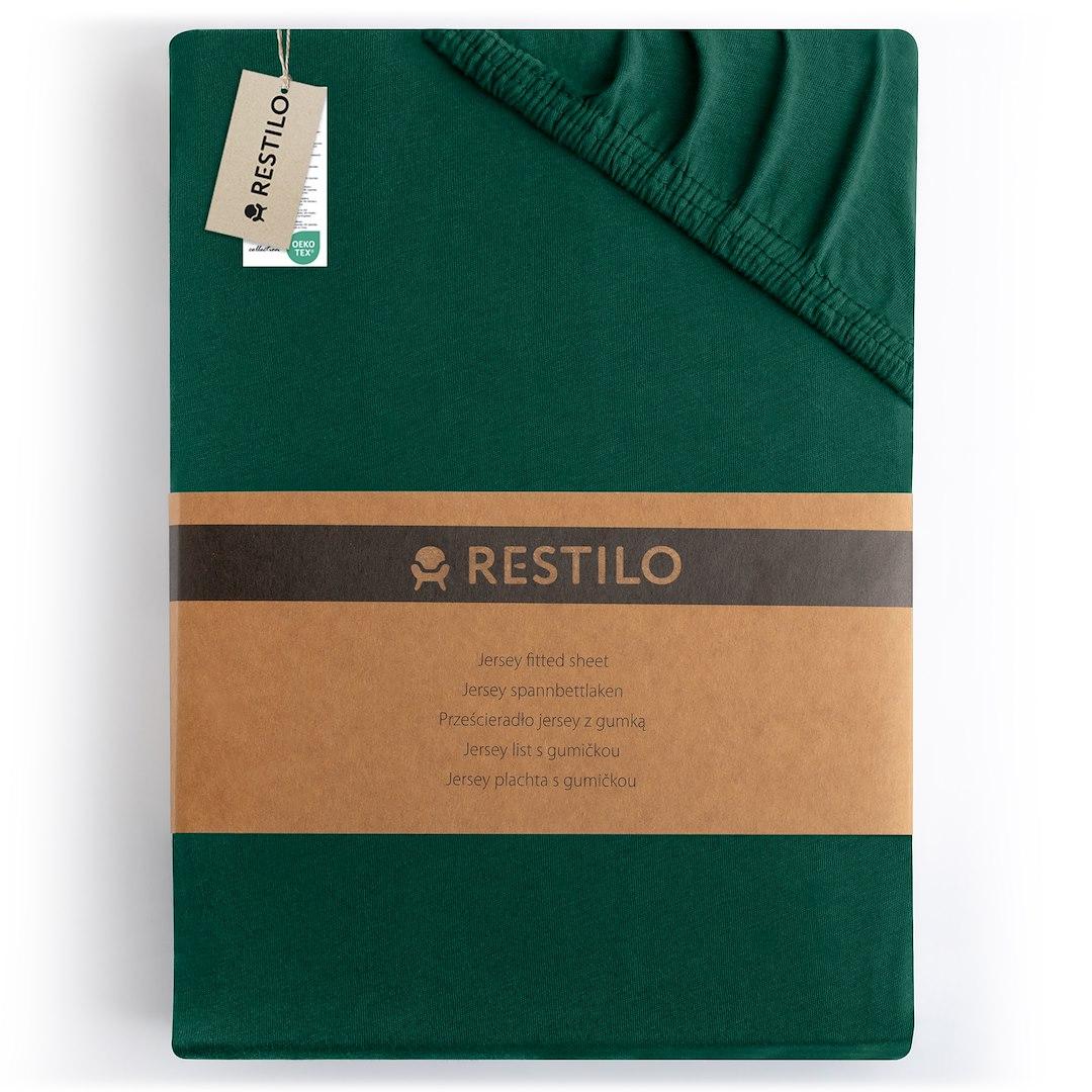 Jersey faconlagen RESTILO Amber 80-90x200 - flaskegrøn