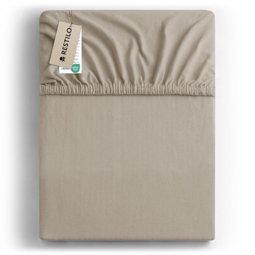 Jerseylagen RESTILO Amber - cappuccino, 140-160x200 cm