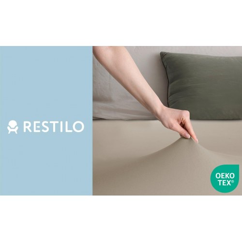 Jersey faconlagen RESTILO Amber - cappuccino 160-180x200 cm