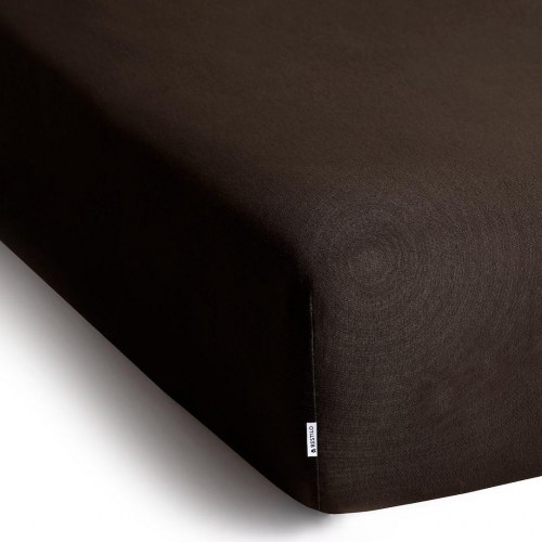 Jersey spændelagen RESTILO Amber - mørkebrun 140-160x200 cm