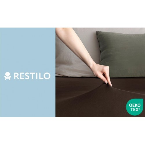 Jersey faconlagen RESTILO Amber 200-220x200 cm - mørkebrun