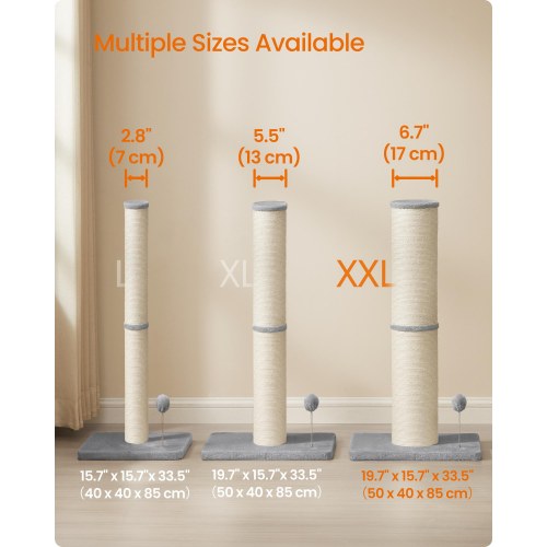 Kradsepæl FEANDREA XL 85 cm - duegrå