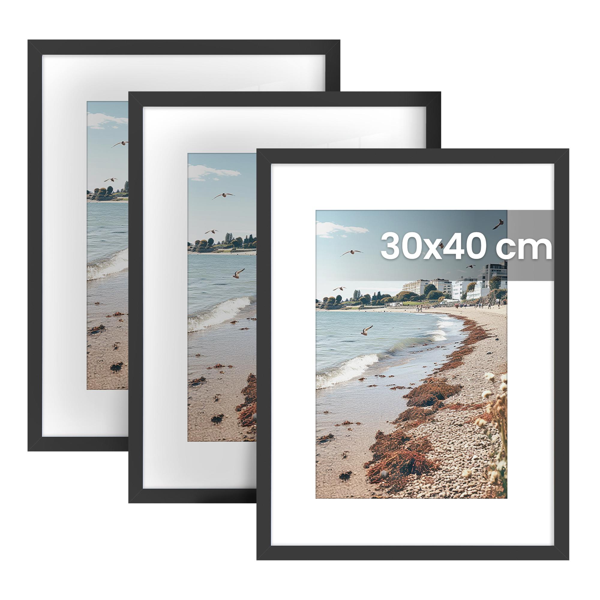 Billedrammer 30 x 40 cm - sort, 3 stk.