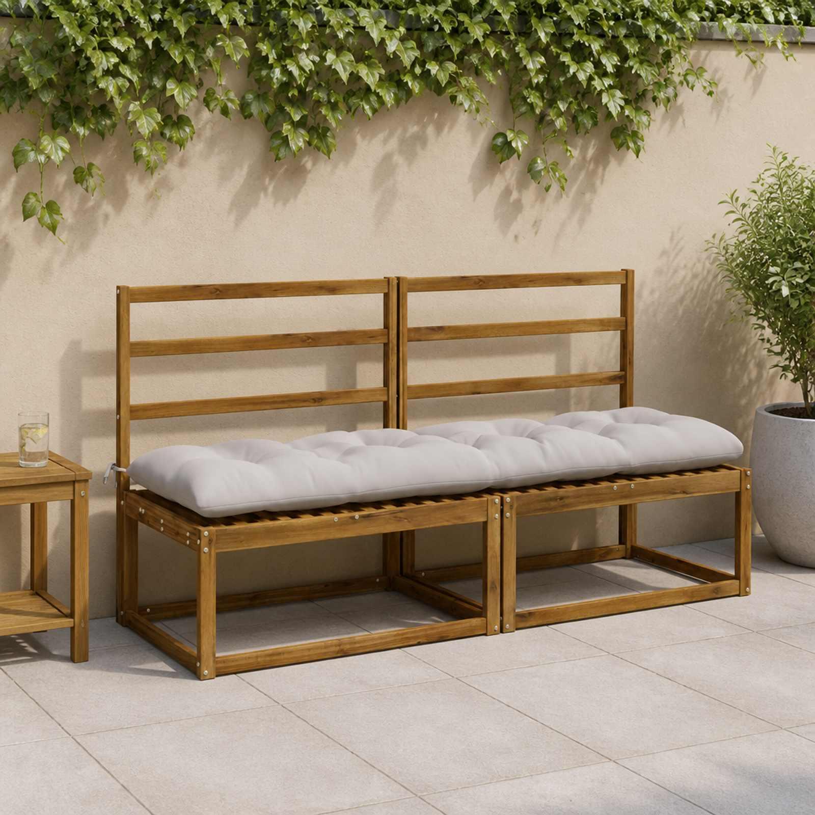 Bænkepuder VIANEN 2 stk. - hvid 160 x 50 x 12 cm
