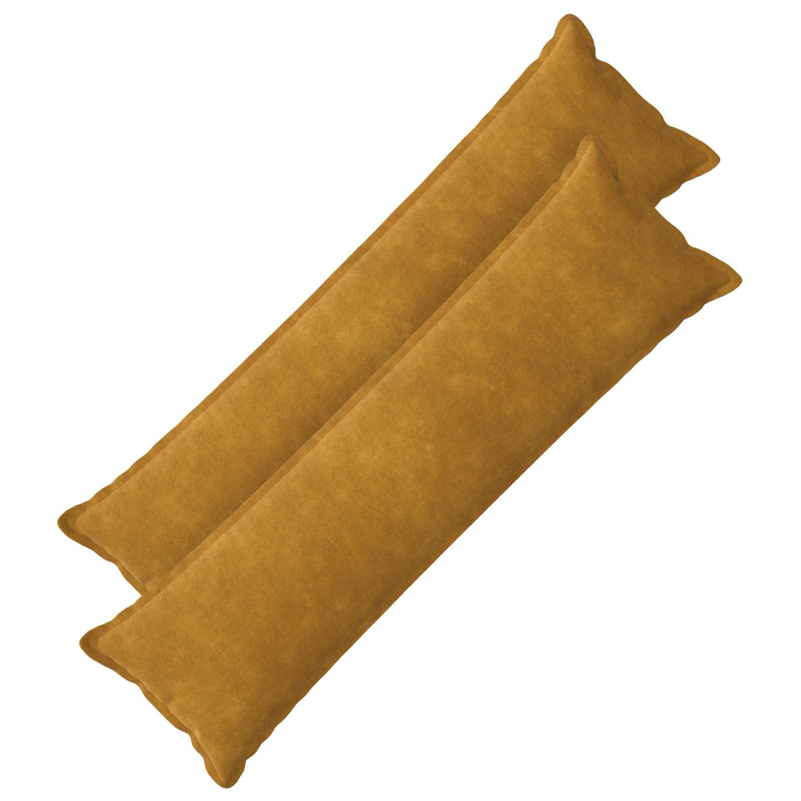 vidaXL Pudebetræk 2 stk. HOUTEN Gul 40 x 145 cm Mikrofiber Fleece