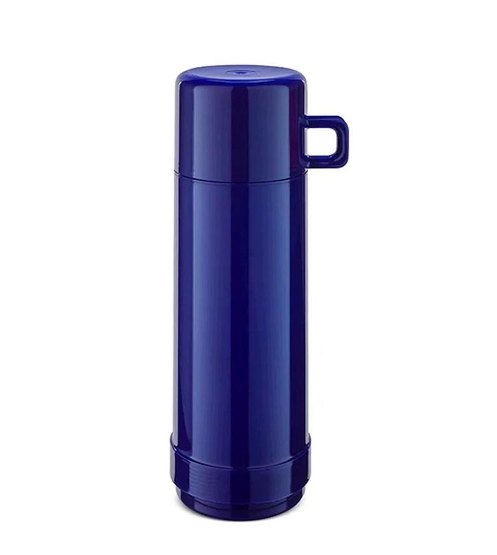 Termoflaske ROTPUNKT med glasindsats 0,75 l - hyperblue