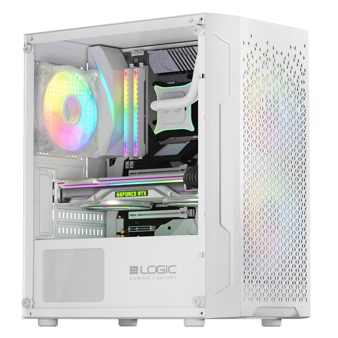 Logic Concept ARAMIS ARGB Mini PC Kabinet (Micro-ATX/Mini-ITX) Hvid