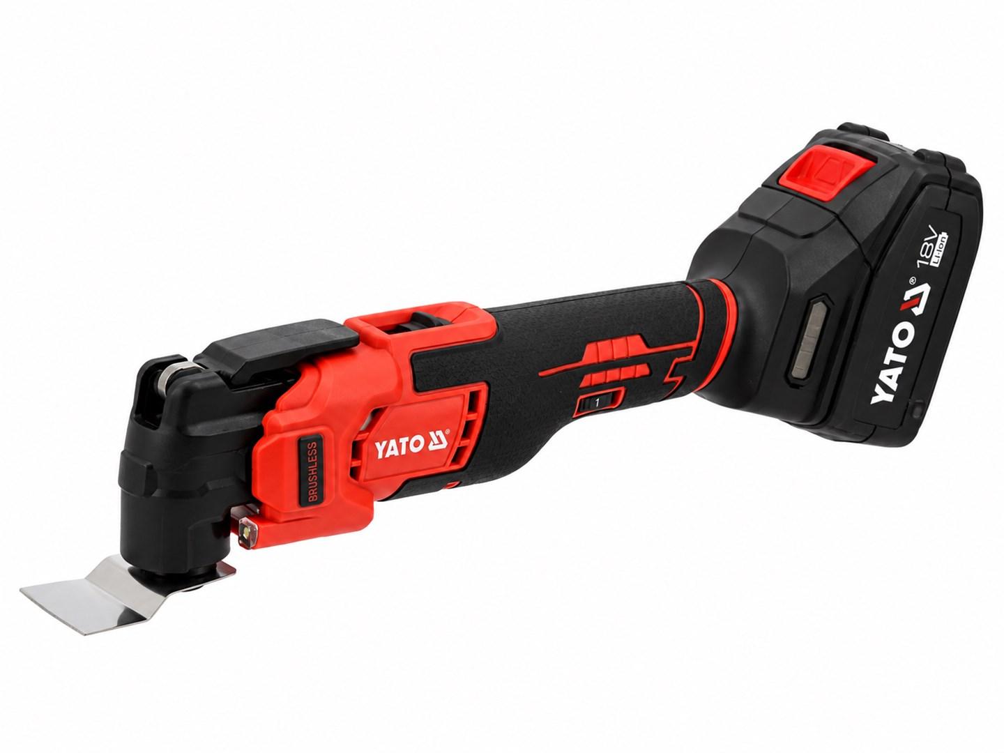 Batteridrevet oscillerende multiværktøj Yato YT-82226 18 V med batteri og oplader