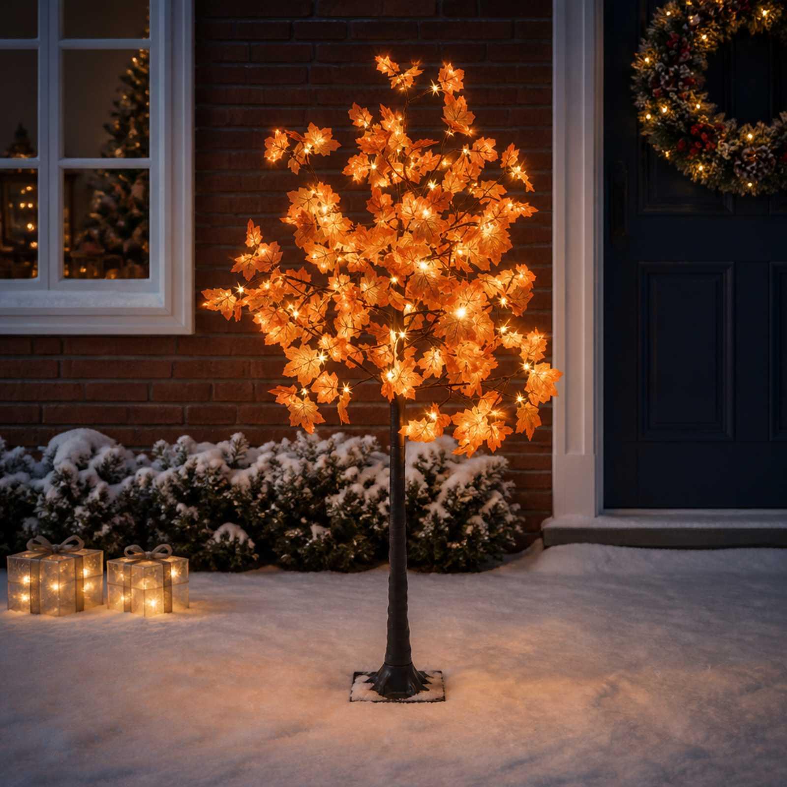 LED-ahorntræ - brun, 150 cm, 96 LED
