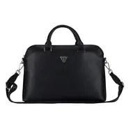 Computertaske Guess PU Grained Triangle Logo til MacBook 13/14/15" - sort