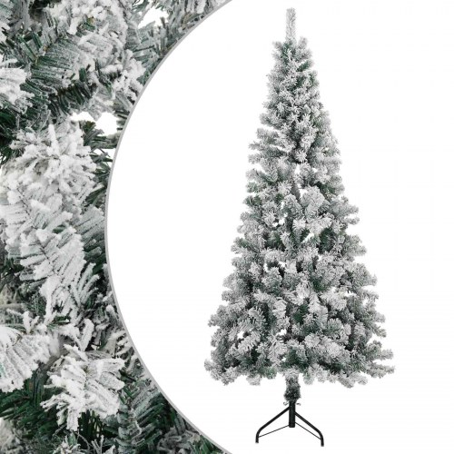 Kunstigt juletræ 120 cm i grøn og hvid