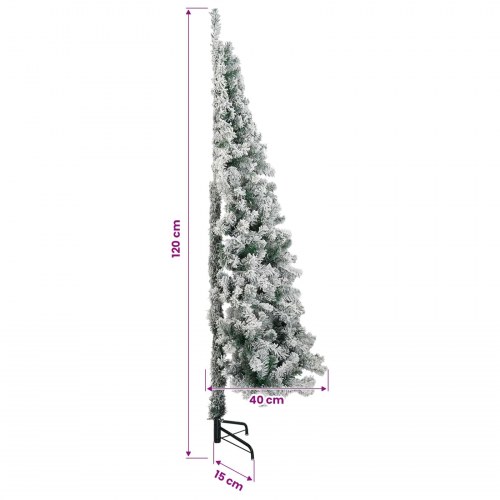 Kunstigt juletræ 120 cm i grøn og hvid