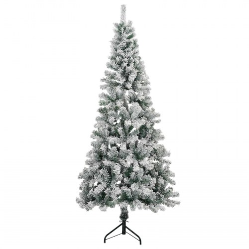 Kunstigt juletræ 180 cm - grøn og hvid