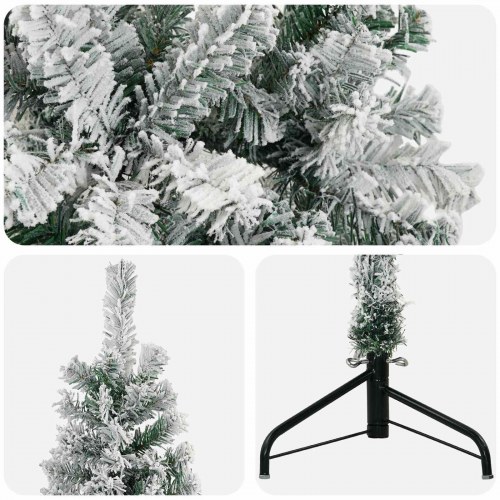 Kunstigt juletræ 180 cm - grøn og hvid