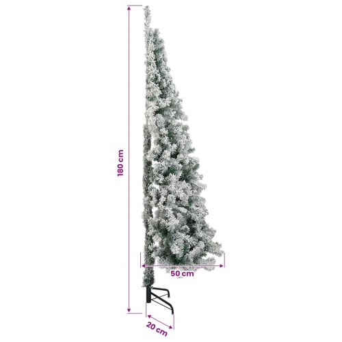 Kunstigt juletræ 180 cm - grøn og hvid