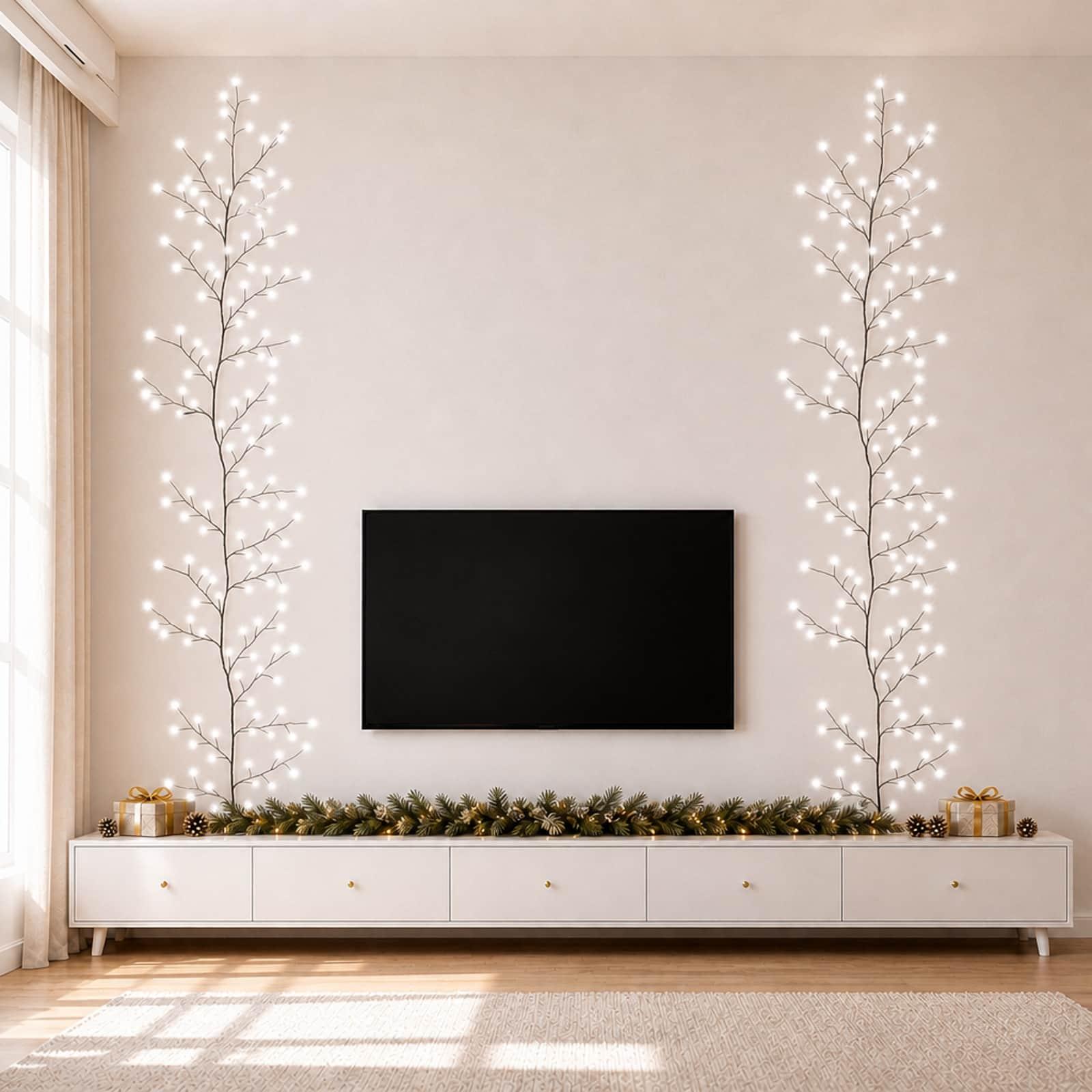 LED-pileranke til juledekoration - sort, 270 cm, 2 stk.