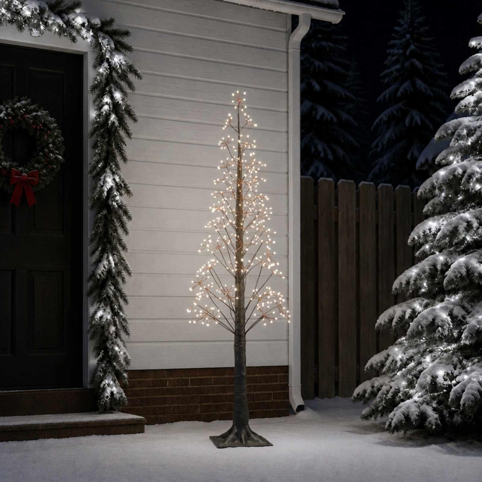 Starburst-juletræ brun 180 cm med 432 LED