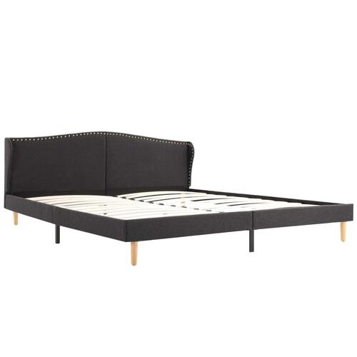 Seng med madras i memoryskum 160 x 200 cm mørkegrå stof
