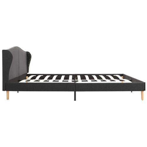 Seng med madras i memoryskum 160 x 200 cm mørkegrå stof