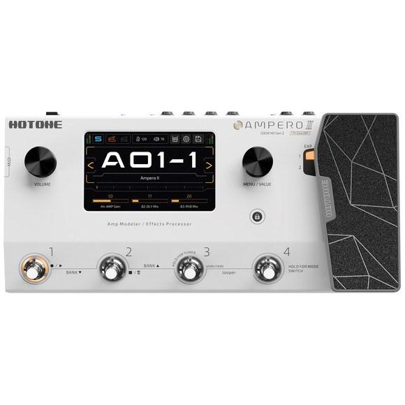 Hotone Ampero II multieffekt til guitar med expression-pedal og touchscreen