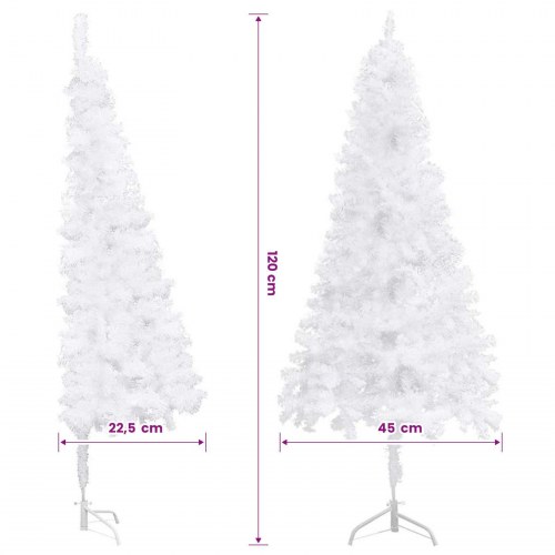 Kunstigt hjørnejuletræ - hvid, 120 cm