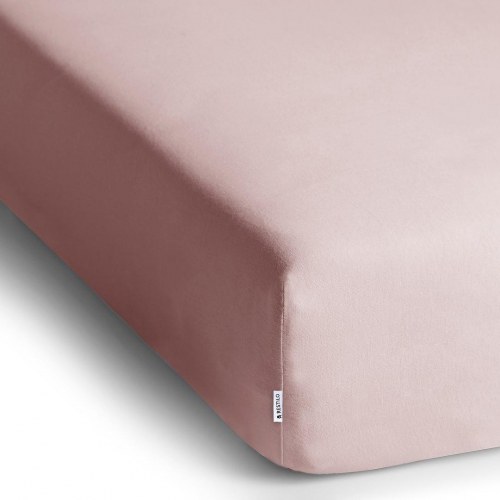 Faconlagen RESTILO Amber jersey 200-220 x 200 cm - pudderlyserød