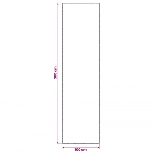 Gulvtæppe antracit 100 x 300 cm - vaskbart