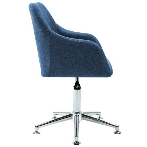 Drejelig kontorstol blå stof