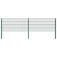 Hegnspanel med stolper 3,4 x 0,8 m jern grøn