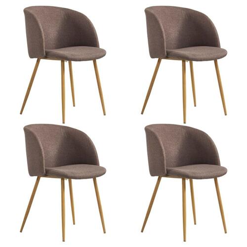 Spisebordsstole 4 stk. stof brun