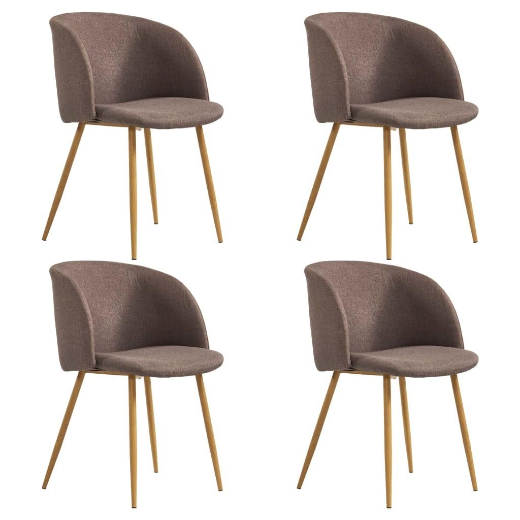 Spisebordsstole 4 stk. stof brun