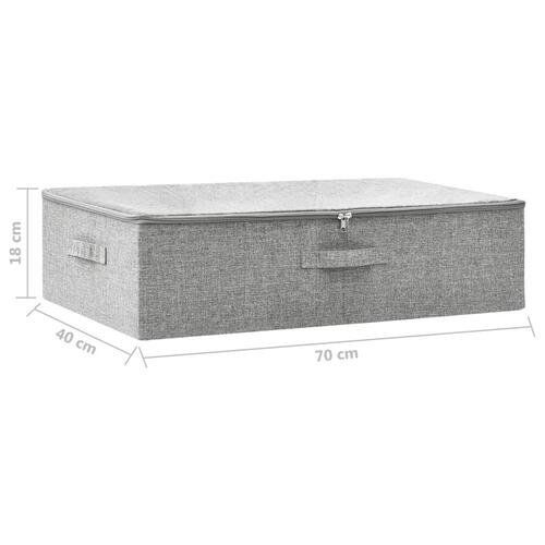 Opbevaringskasse 70x40x18 cm stof grå