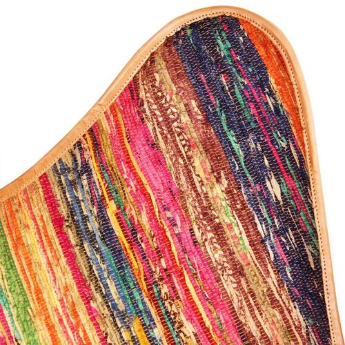 Butterflystole 2 stk. chindi-stof flerfarvet