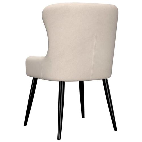 Spisebordsstole 4 stk. stof cremefarvet